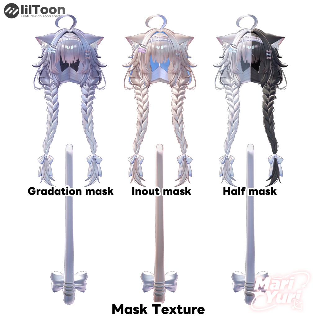 ✨SALE ✨【16アバター対応 VRC Hair】Nya nya nya