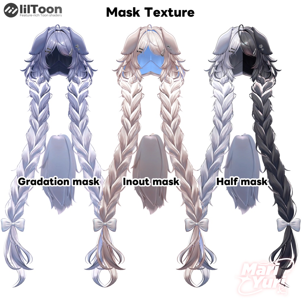 ✨SALE ✨【16アバター対応 VRC Hair】Wan wan wan