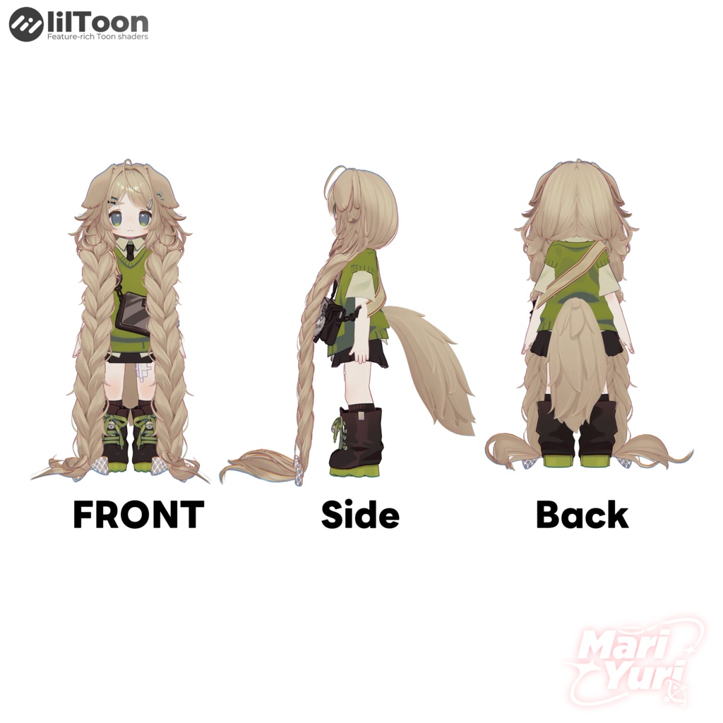 ✨SALE ✨【16アバター対応 VRC Hair】Wan wan wan