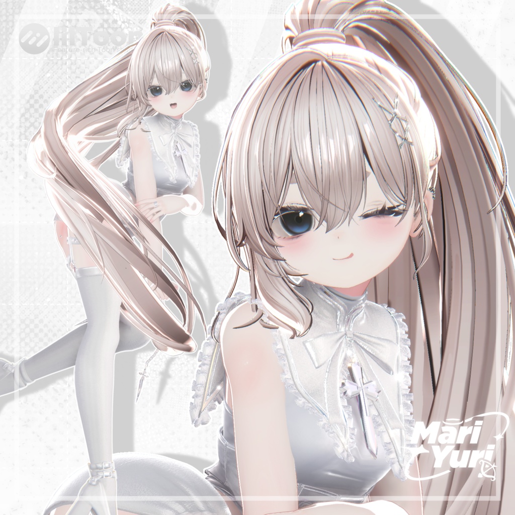 【15アバター対応 VRC Hair】 MYPonytail