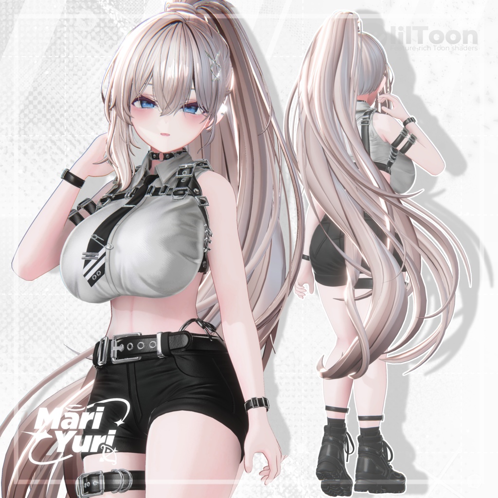 【15アバター対応 VRC Hair】 MYPonytail