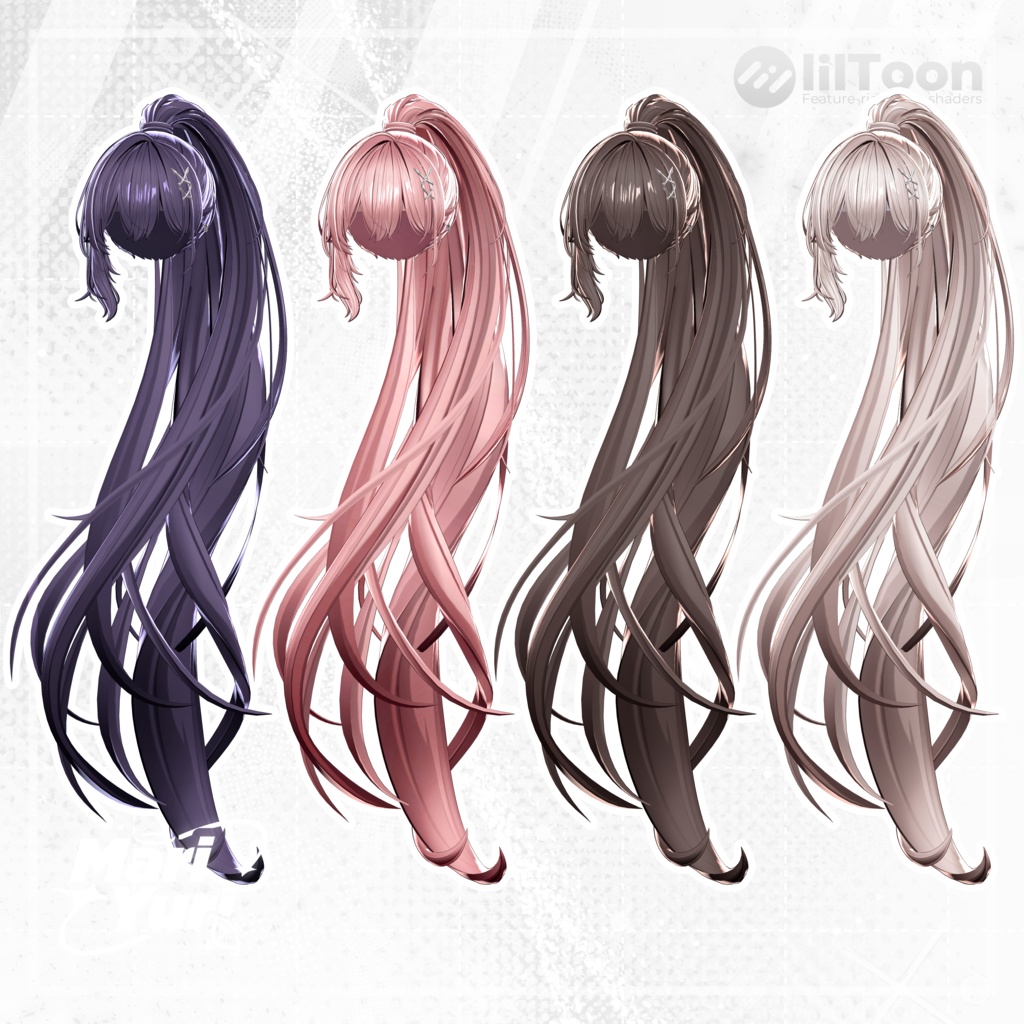 【15アバター対応 VRC Hair】 MYPonytail