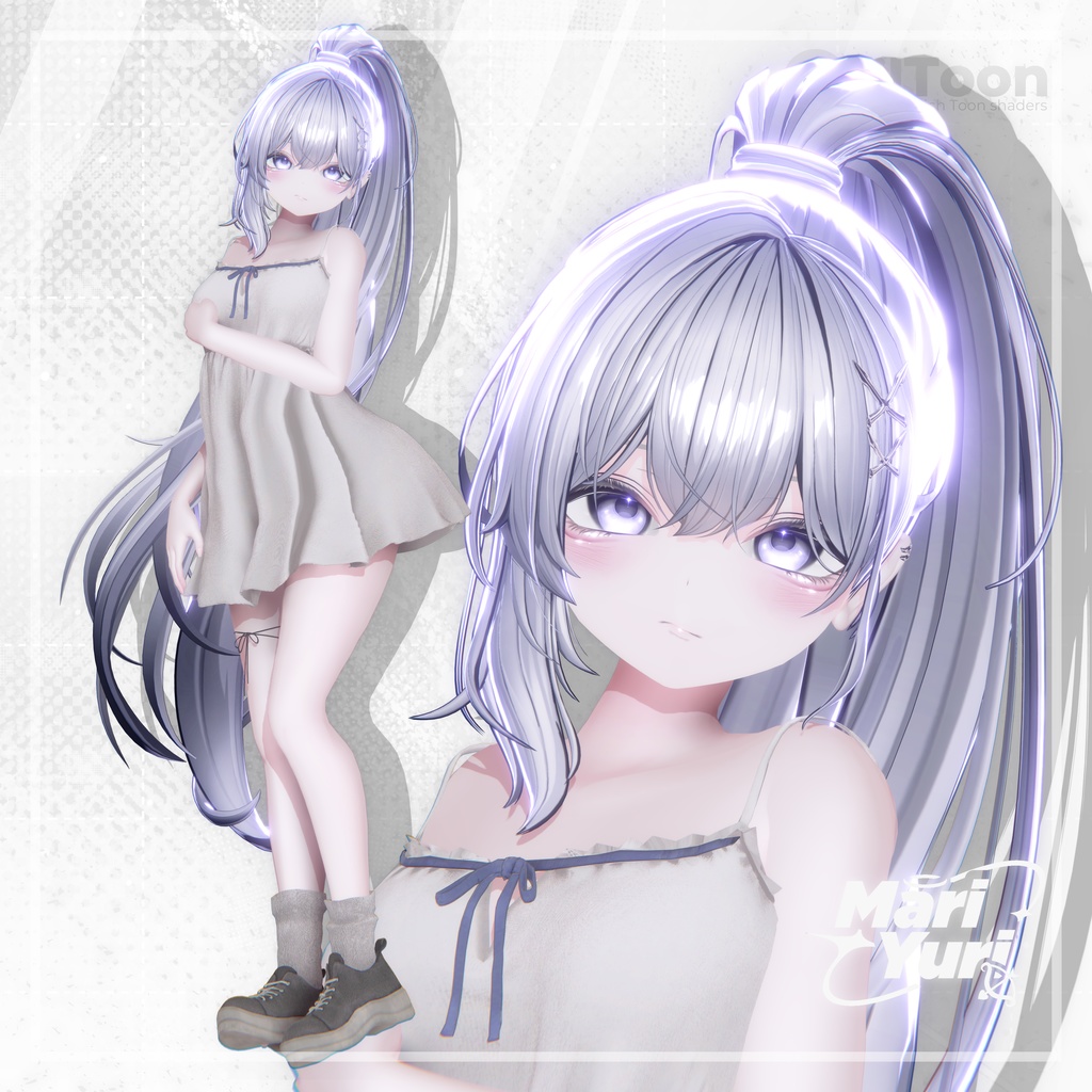 【15アバター対応 VRC Hair】 MYPonytail