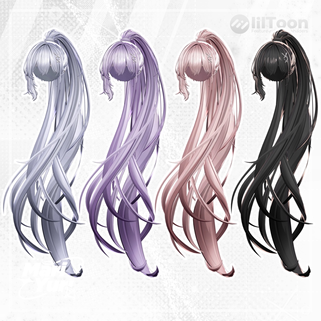 【15アバター対応 VRC Hair】 MYPonytail