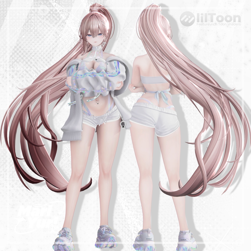 【15アバター対応 VRC Hair】 MYPonytail