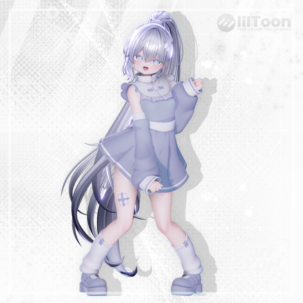 【15アバター対応 VRC Hair】 MYPonytail