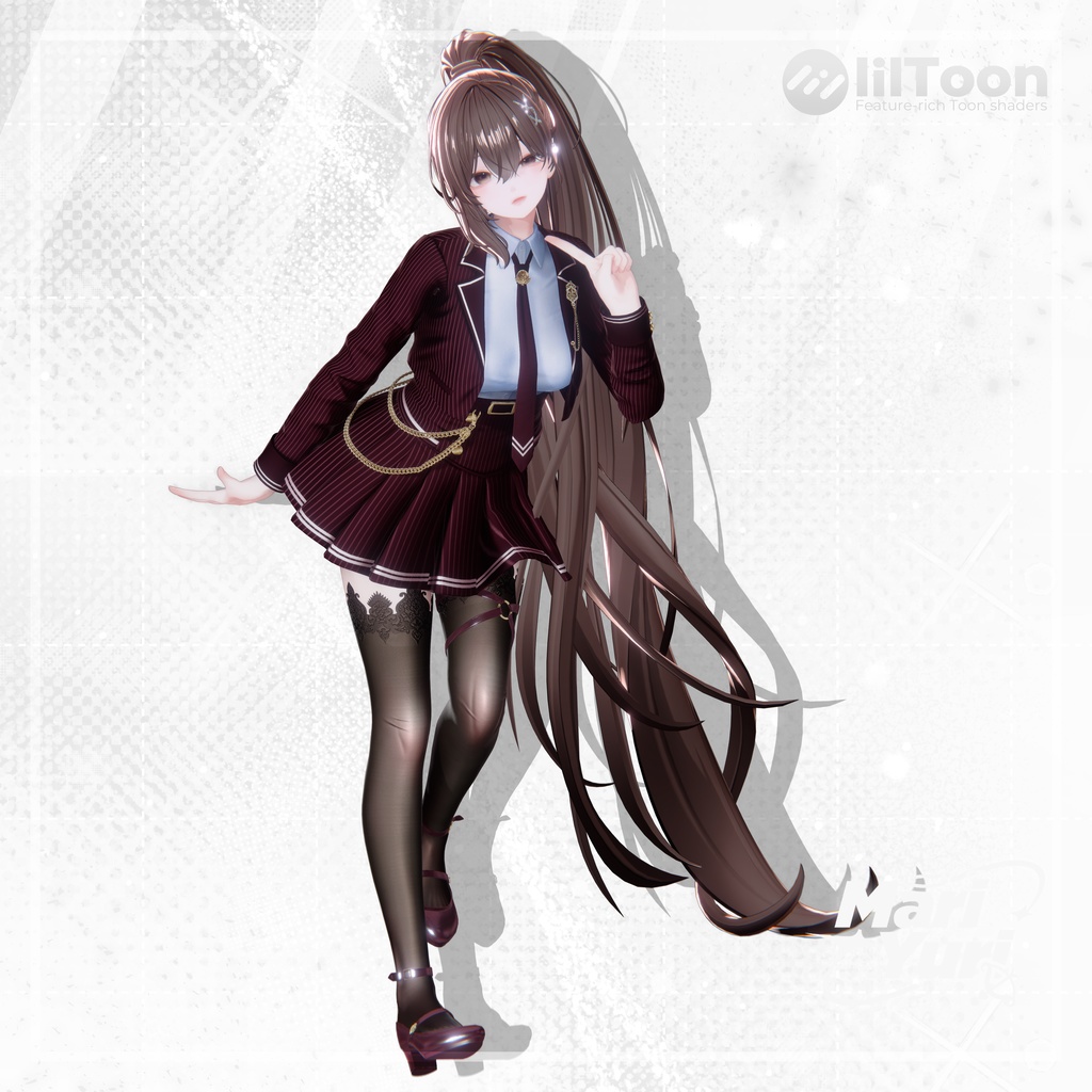 【15アバター対応 VRC Hair】 MYPonytail