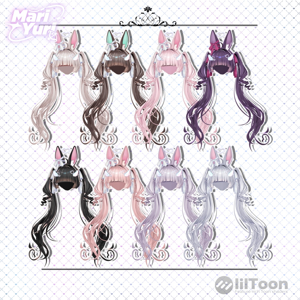 ✨Sale✨[VRC Hair】ʚ Bunny Angel Hair ɞ _ [12アバター対応 】