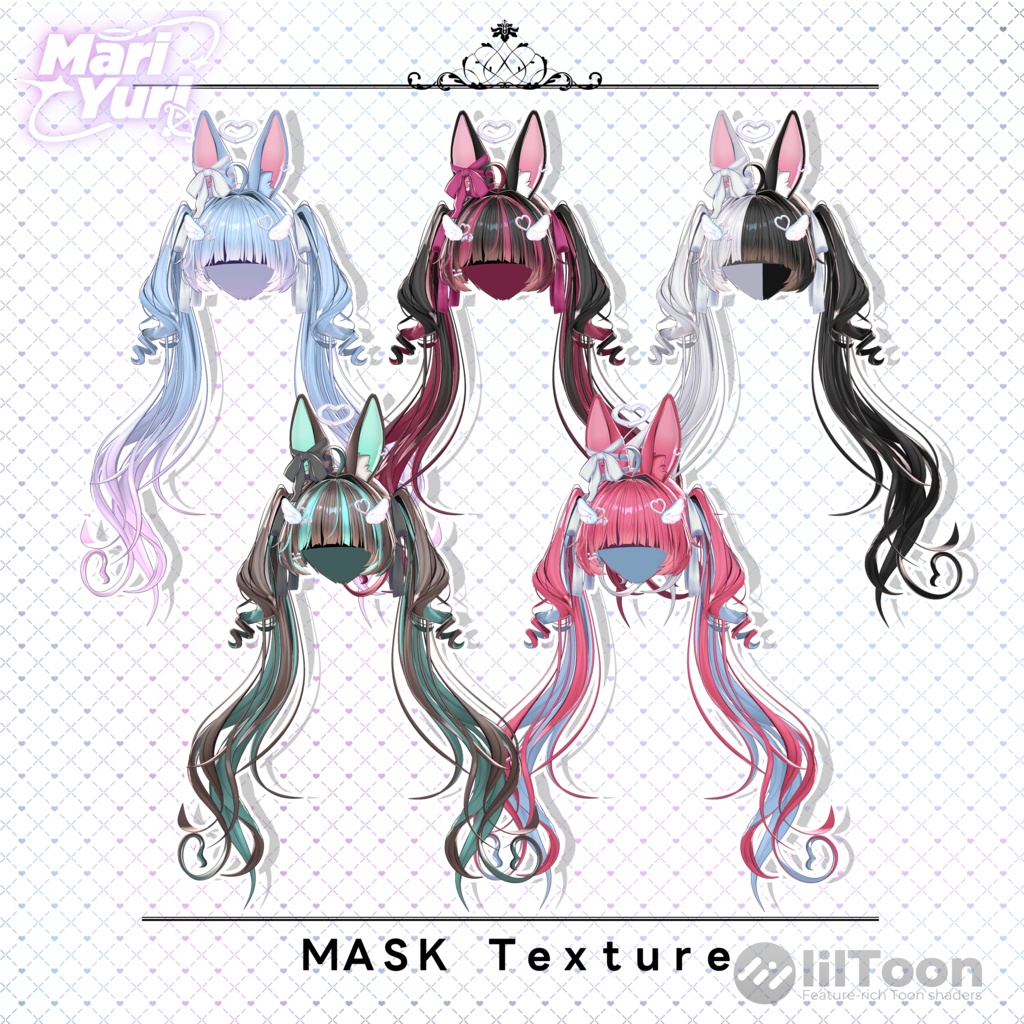 ✨Sale✨[VRC Hair】ʚ Bunny Angel Hair ɞ _ [12アバター対応 】