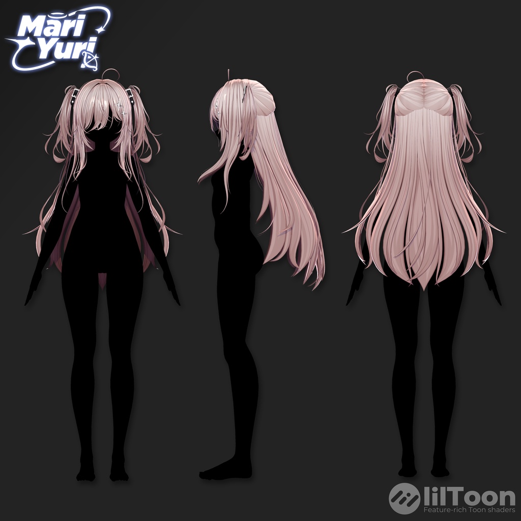 ✨Sale✨[VRC Hair】MYハーフツイン 【14アバター対応 】