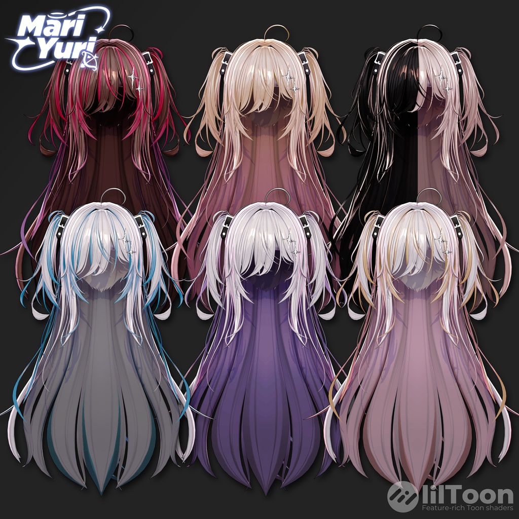 ✨Sale✨[VRC Hair】MYハーフツイン 【14アバター対応 】