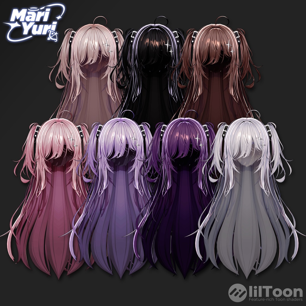 ✨Sale✨[VRC Hair】MYハーフツイン 【14アバター対応 】