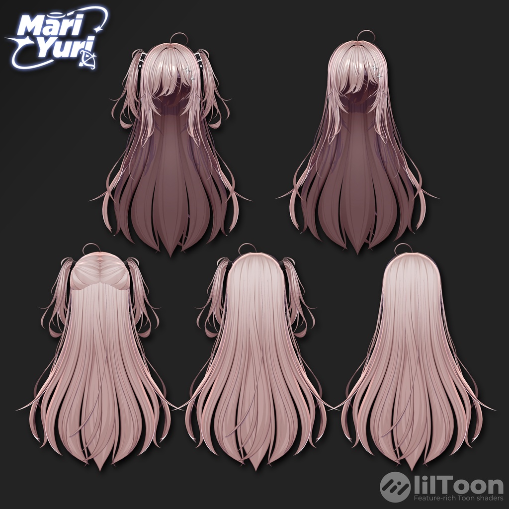 ✨Sale✨[VRC Hair】MYハーフツイン 【14アバター対応 】