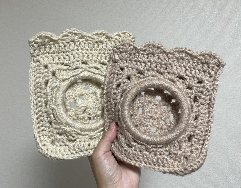 顔出しバッグ ミントグリーン、ベージュ