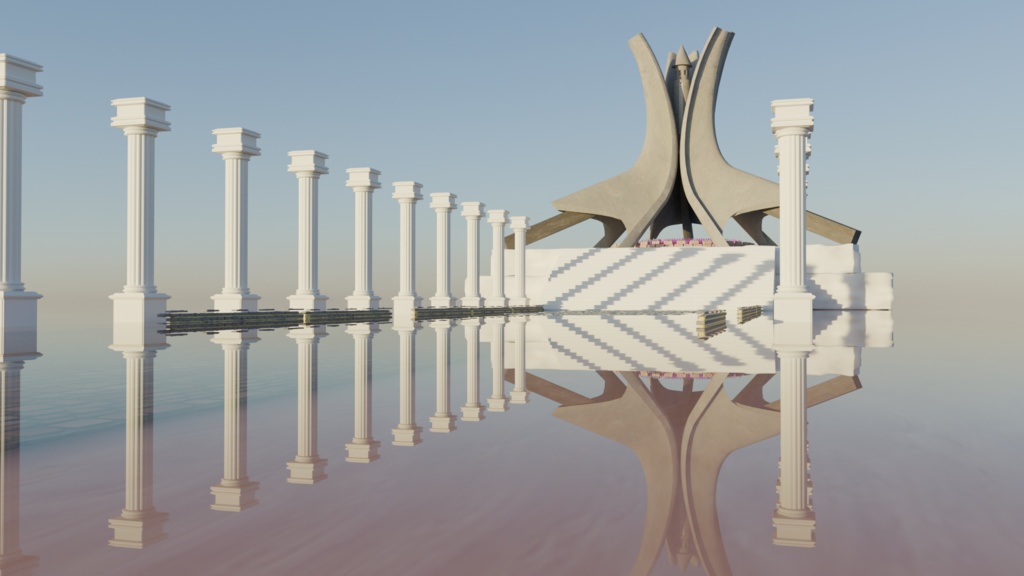 神殿背景３Dモデル