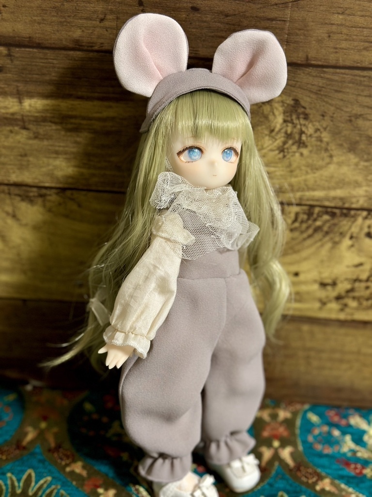 (30㎝ドール用)ねずみオールインワン