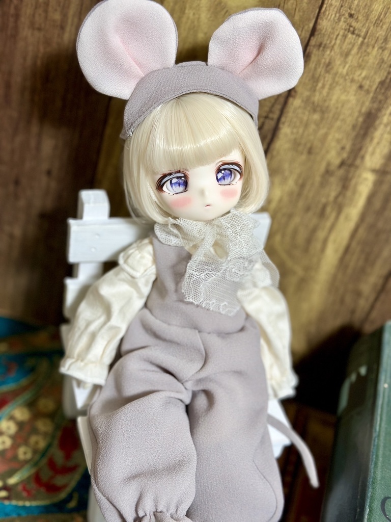 (30㎝ドール用)ねずみオールインワン
