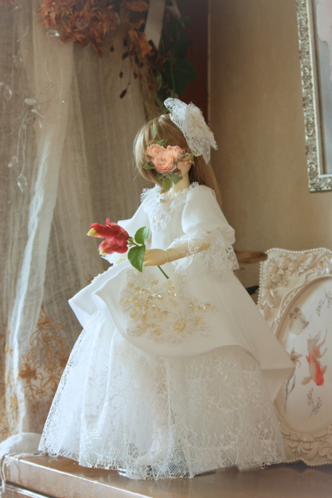 (40㎝ドール用) Black&Whiteドレス