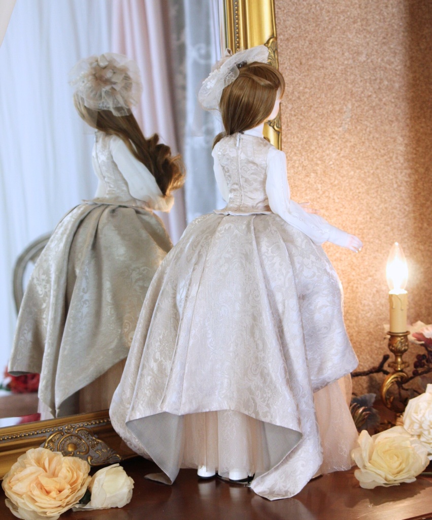 (60㎝ドール用)ジャガードドレス(ブラウス無し)