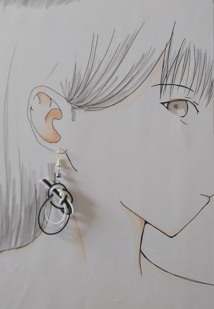 【刀剣乱舞】水引耳飾り(日本号/大千鳥十文字槍)