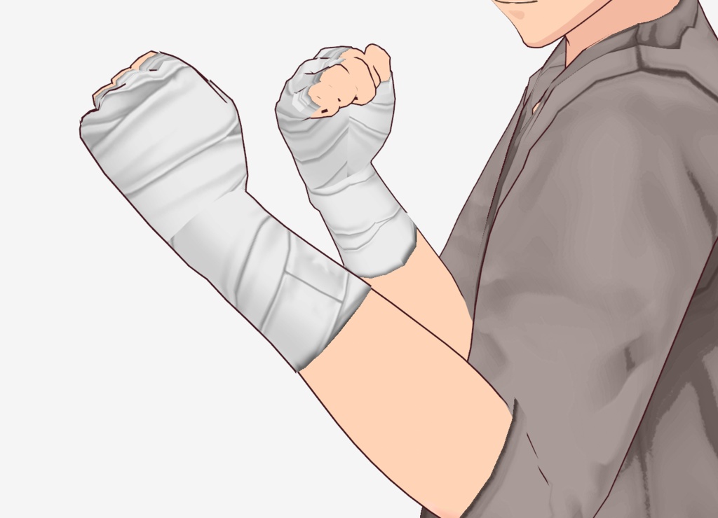 [Vroid] Bandage Hand Wrap Gloves V2