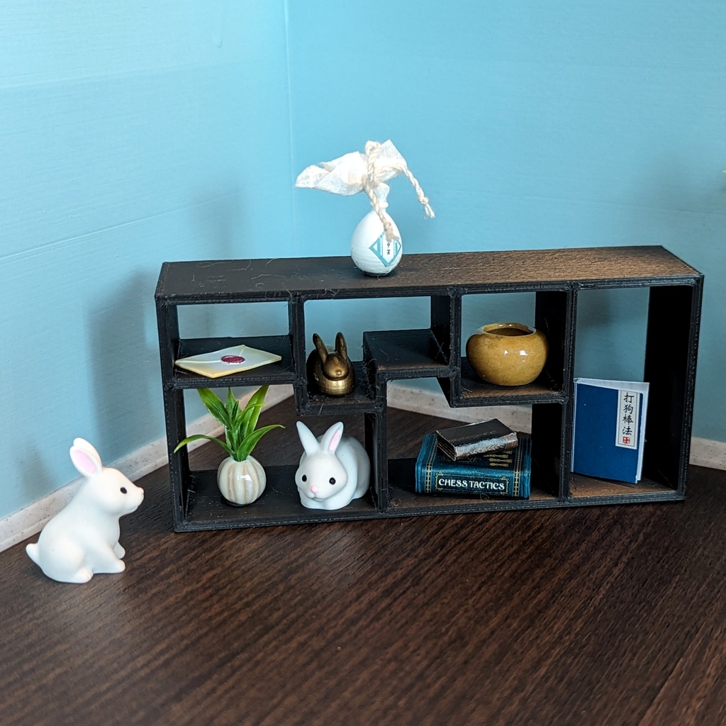 Miniature Chinese Shelf (オビツろいど用中国系の本棚)