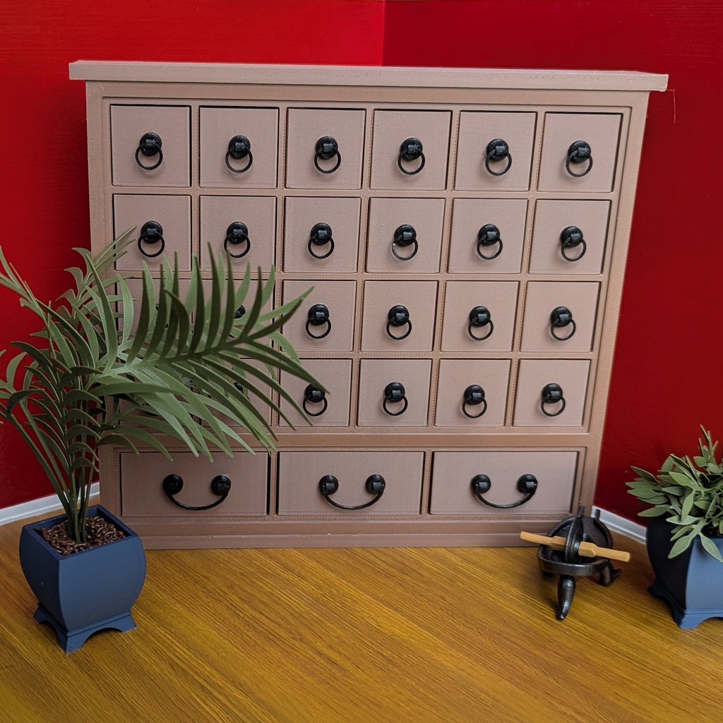 Miniature Apothecary Cabinet (ミニチュア薬箪笥)
