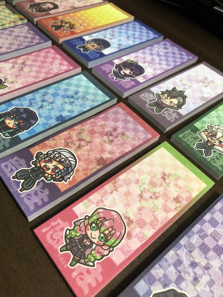 鬼滅の刃☆千社札風メモ帳☆鬼殺隊