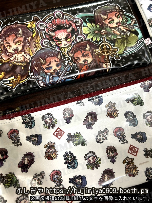 鬼滅の刃★透明ポーチ★鬼&喜怒哀楽
