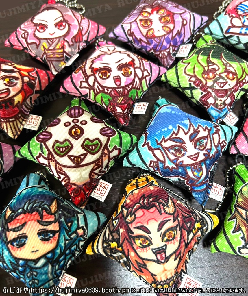 鬼滅の刃★ふわふわクッション★ストラップ★鬼