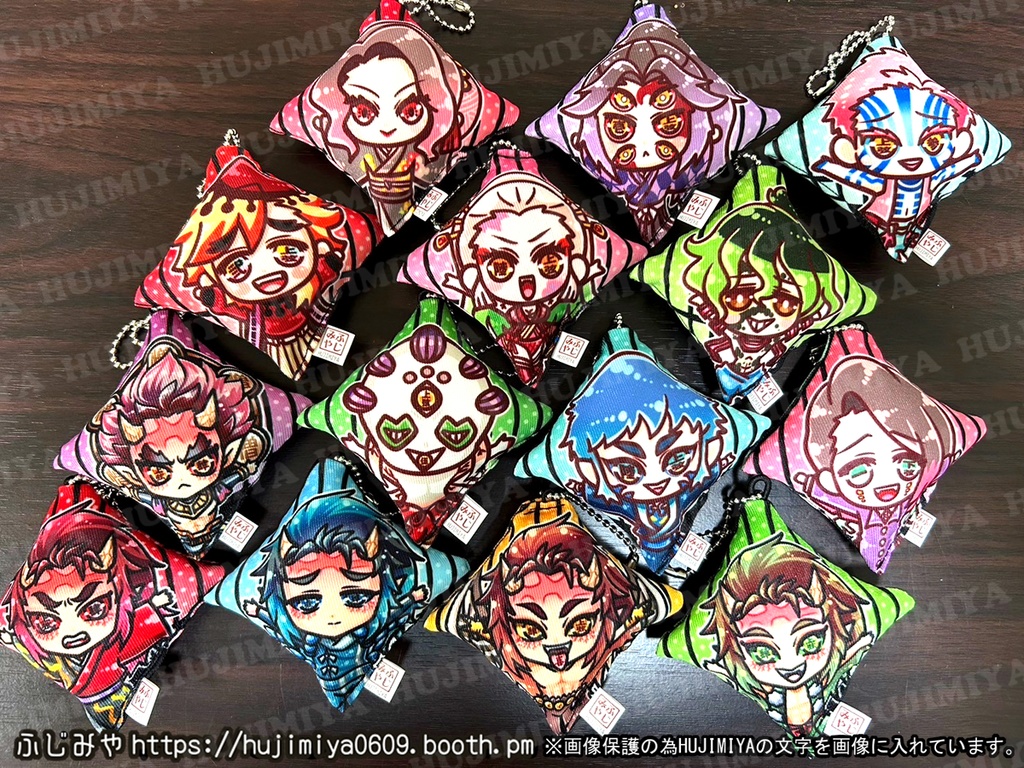 鬼滅の刃★ふわふわクッション★ストラップ★鬼