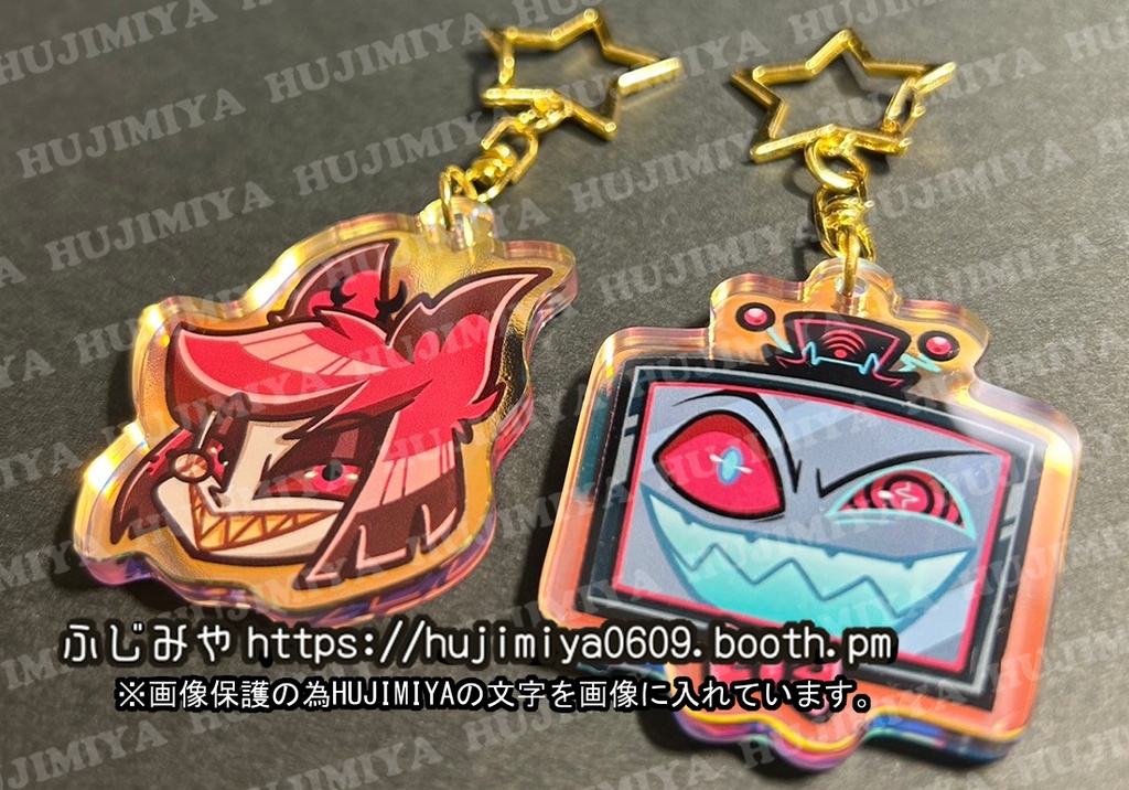 ハズビンホテル❤️虹色アクリルキーホルダー💖①