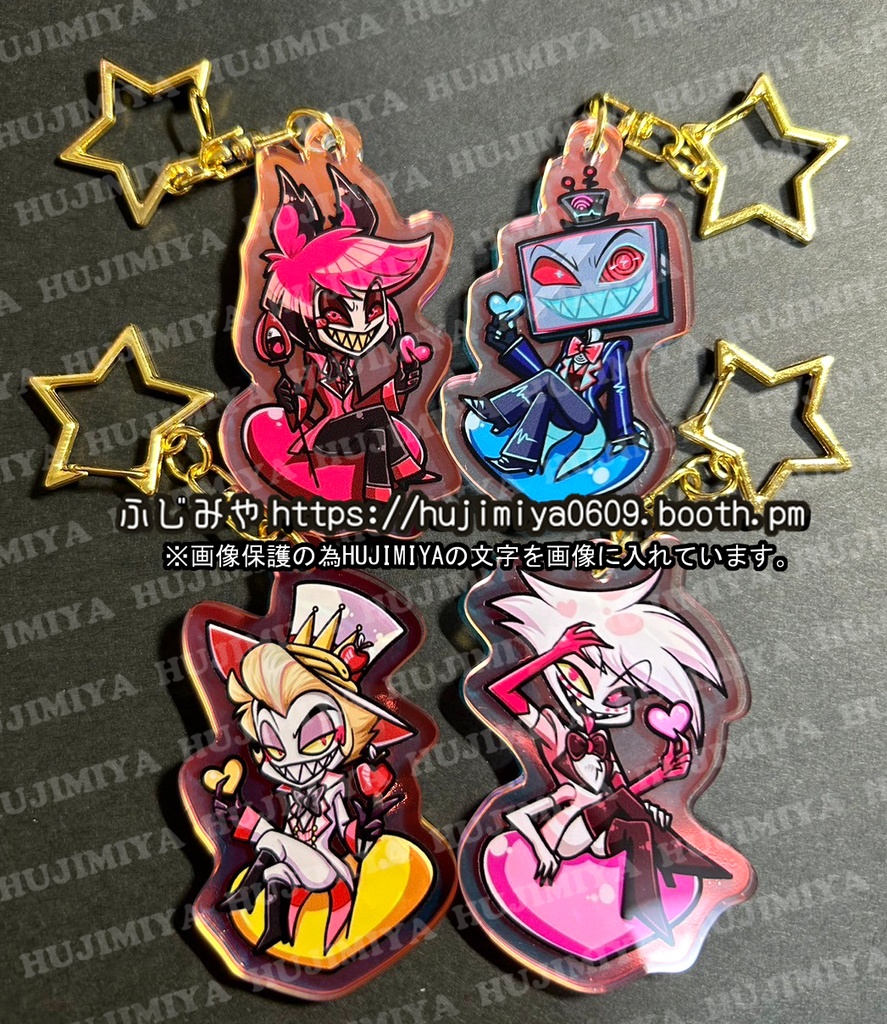 ハズビンホテル❤️虹色アクリルキーホルダー💗③