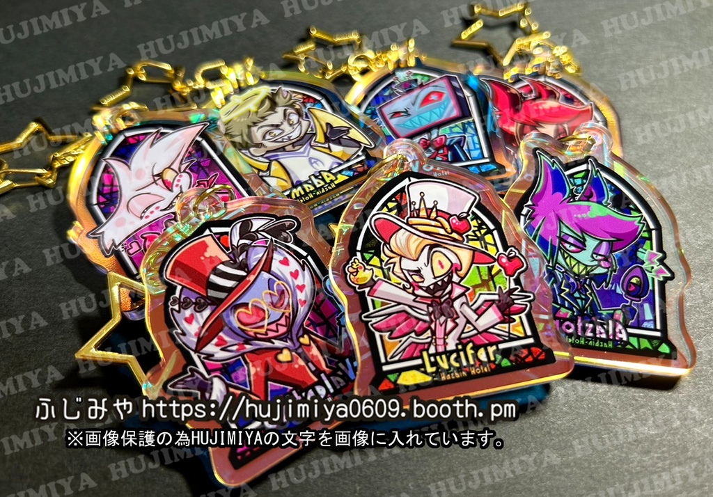 ハズビンホテル❤️虹色アクリルキーホルダー💗④