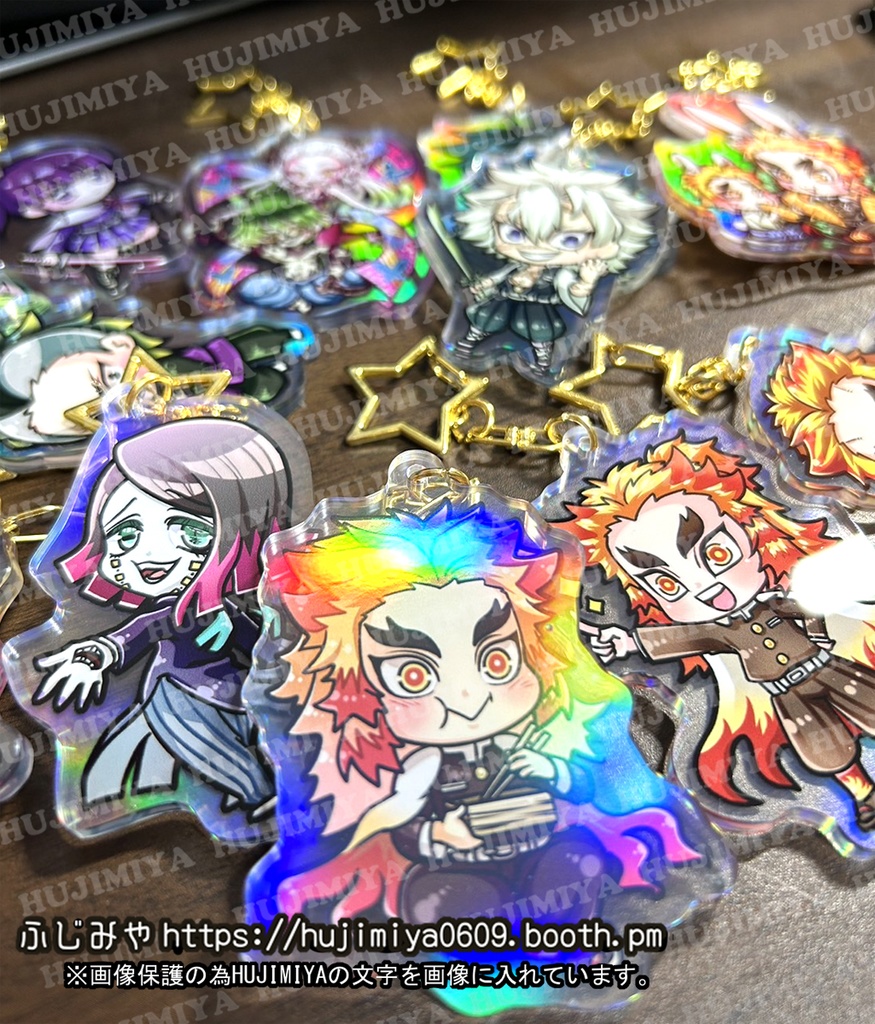 鬼滅の刃★オーロラアクリルキーホルダー★①