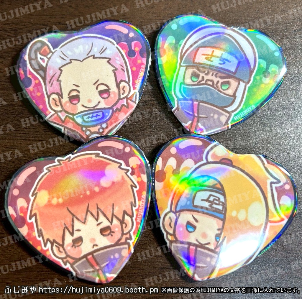 NARUTO★暁ハート缶バッチ💗