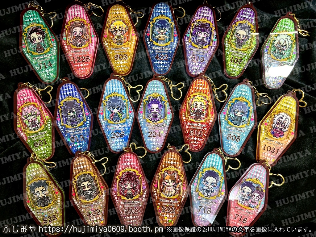 鬼滅の刃★グリッター入り★アクリルキーホルダー