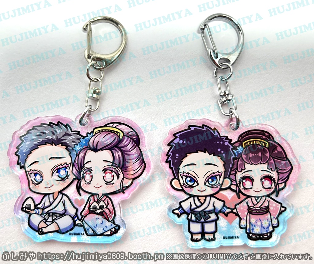 鬼滅の刃★狛治・恋雪・猗窩座アクリルキーホルダー