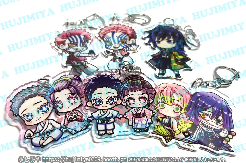 鬼滅の刃★狛治・恋雪・猗窩座アクリルキーホルダー