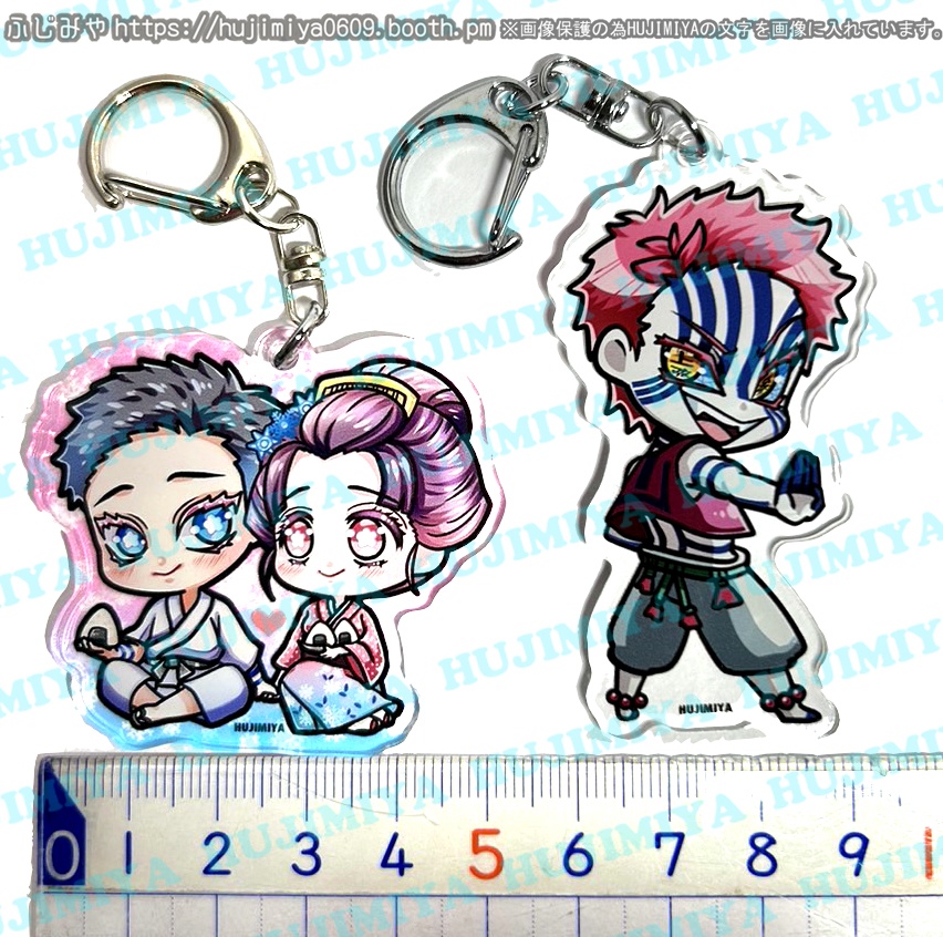 鬼滅の刃★狛治・恋雪・猗窩座アクリルキーホルダー