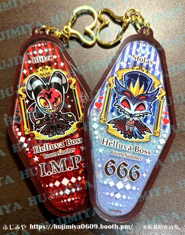 ヘルヴァボス★グリッター入り★アクリルキーホルダー