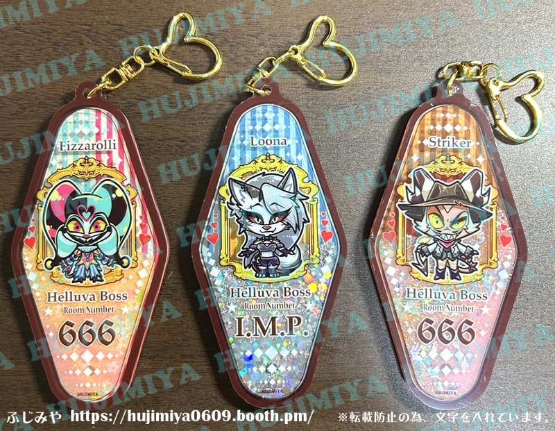 ヘルヴァボス★グリッター入り★アクリルキーホルダー