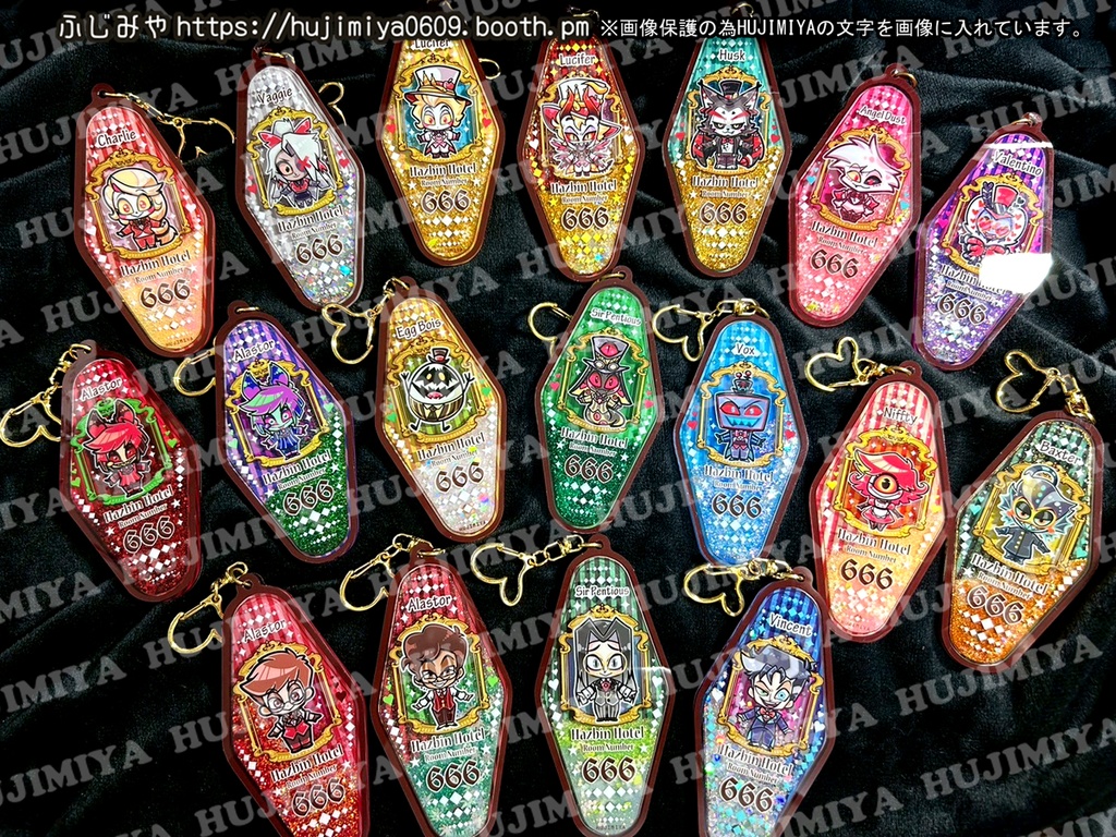 💖ハズビン・ホテル💖グリッター入りアクリルキーホルダー