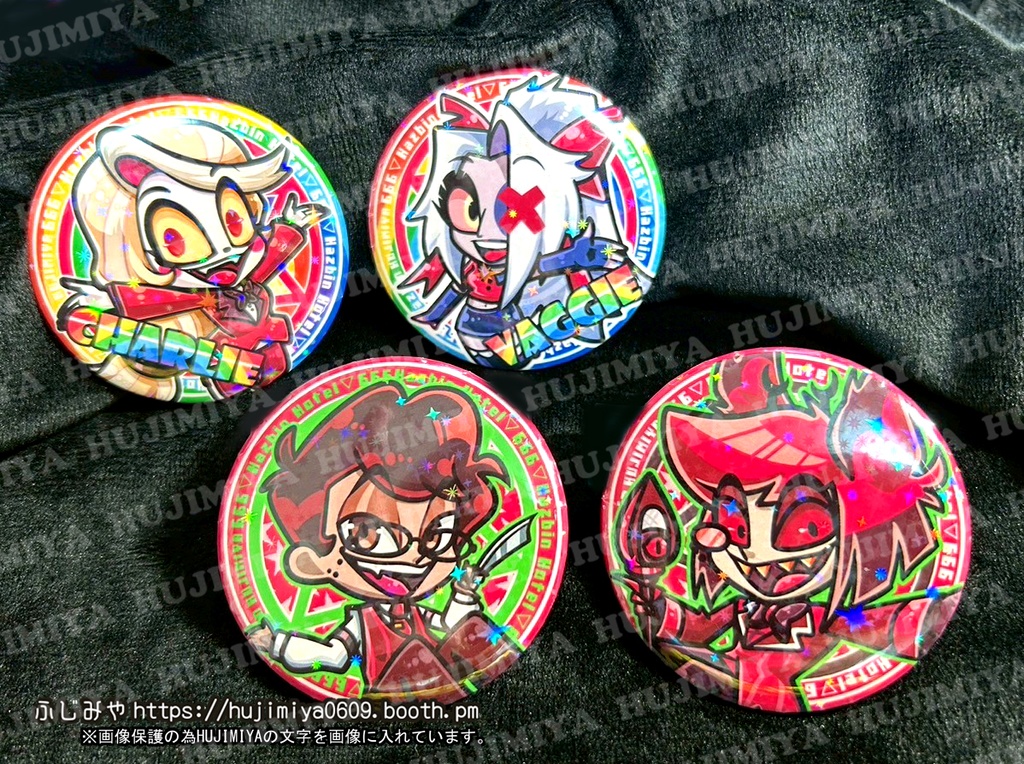 💗ハズビン・ホテル💗缶バッチ&シール、ポストカード