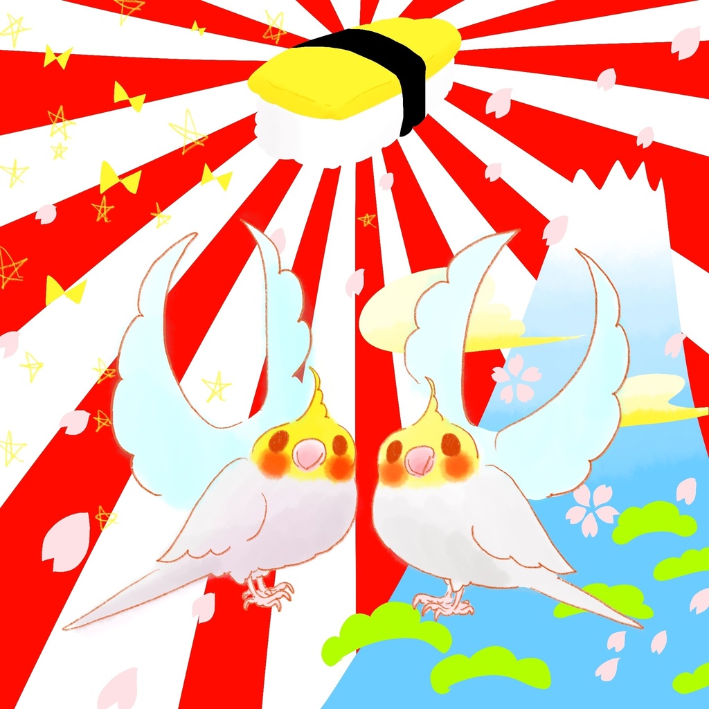 おめでたい日のオカメインコちゃん
