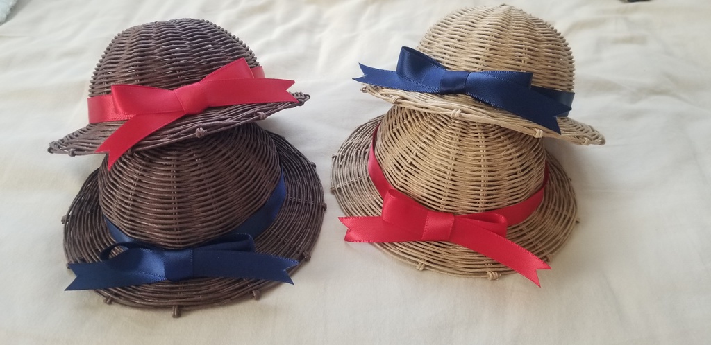 ぬいっこ用麦わら帽子(茶色)