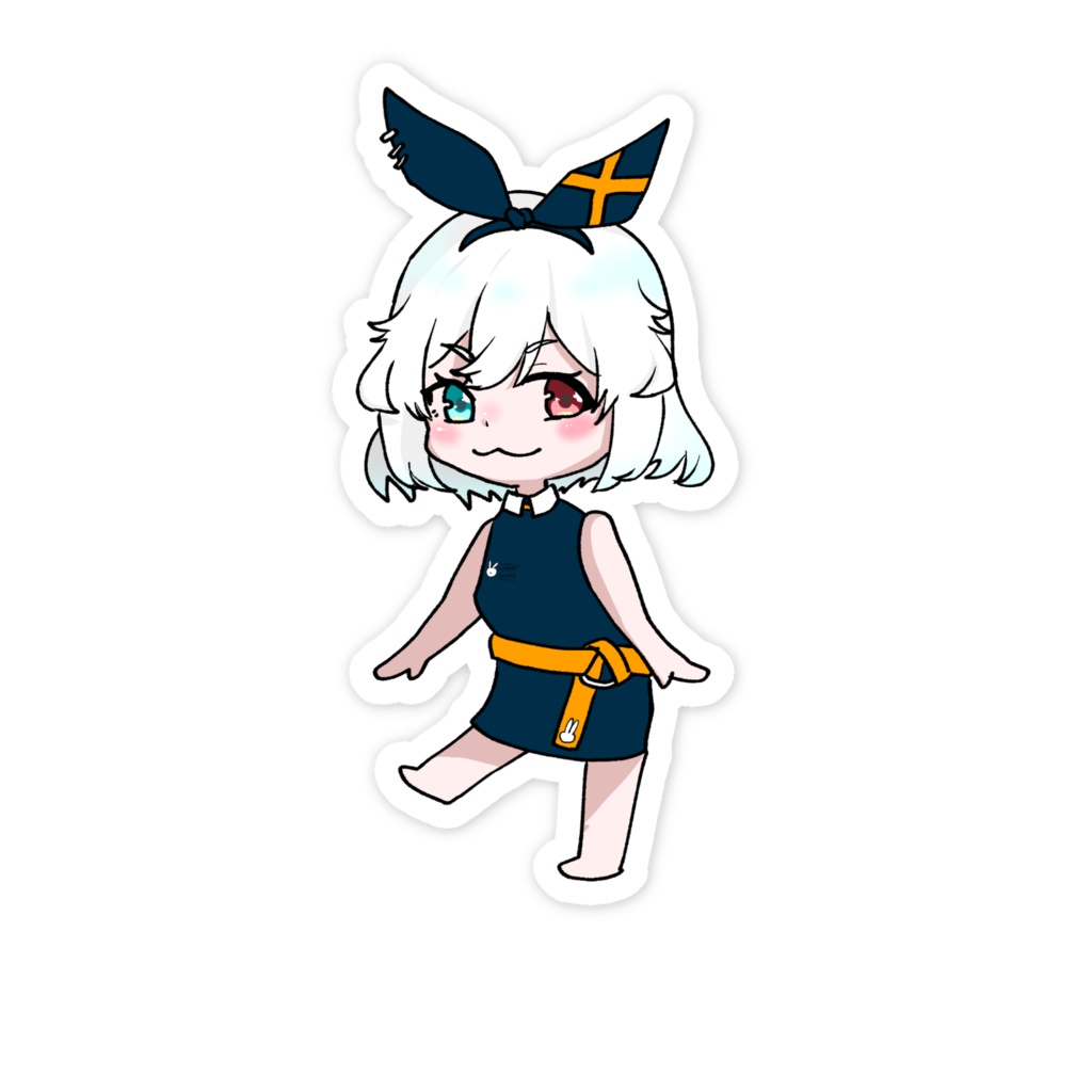 かわいいゆめかの手書きステッカー