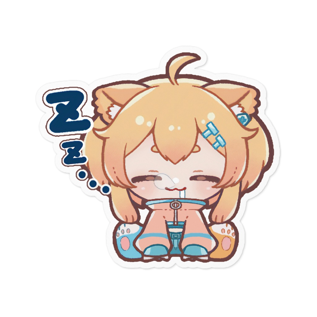 【しっぽゆるみ🐱】ちょこんとステッカー