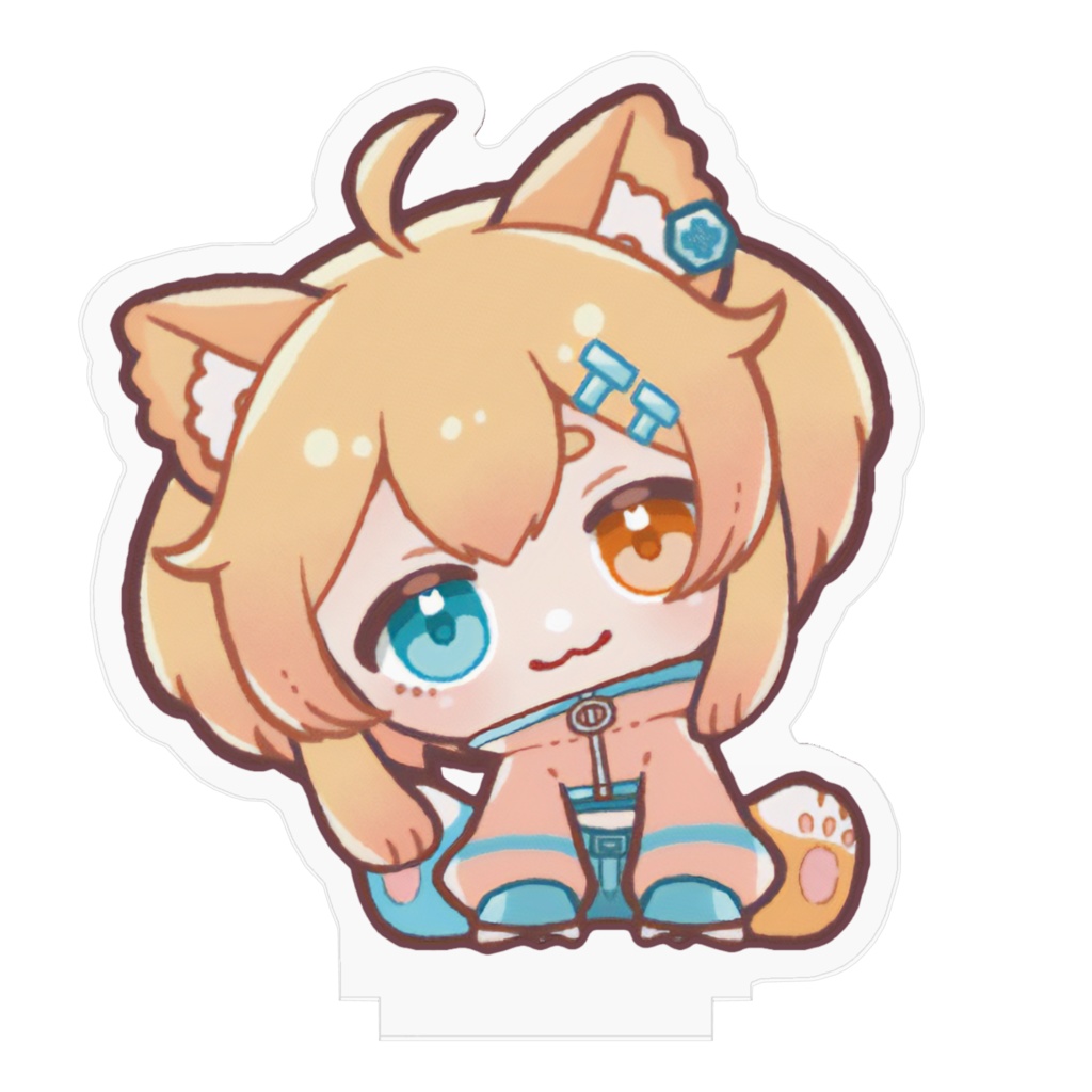 【しっぽゆるみ🐱】ちょこんとアクリルフィギュア