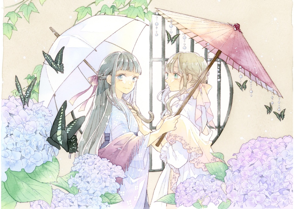 【A4プリント】紫陽花